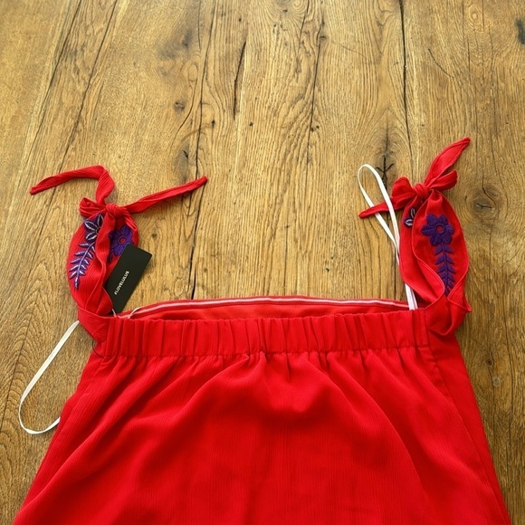 Lulu’s Red Embroidered Off-the-Shoulder Mini Dress - Picture 6 of 6